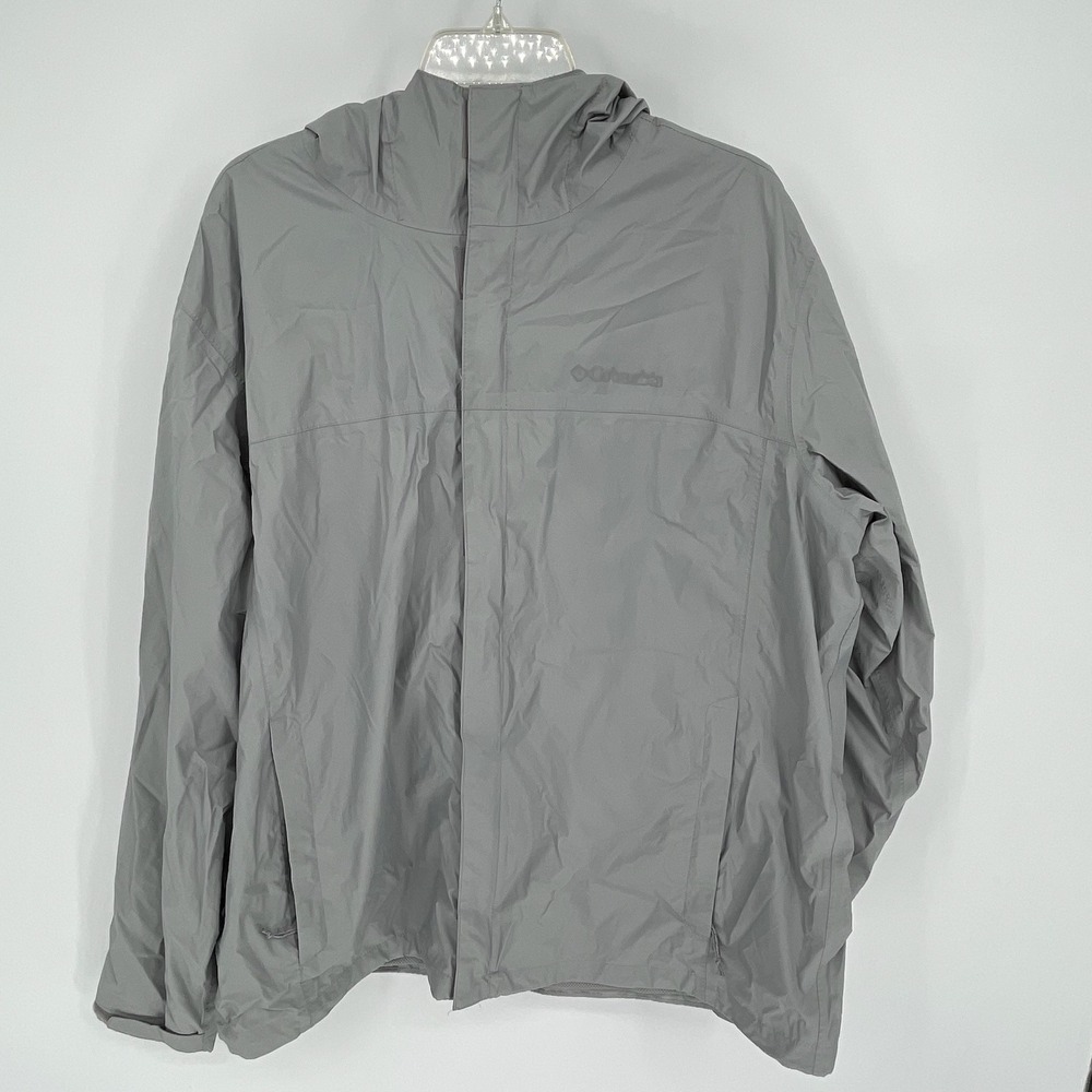 Columbia Men's Gray Watertight II Hooded Rain Jacket Size XL